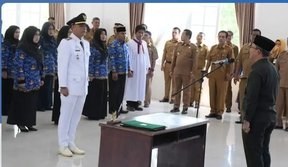Dari 58 Pejabat Yang Dilantik, 3 Nama Tidak Dilantik, 1 Orang Tidak Hadir Dengan Alasan Keluarga dan 2 Orang Tidak Lulus Administrasi