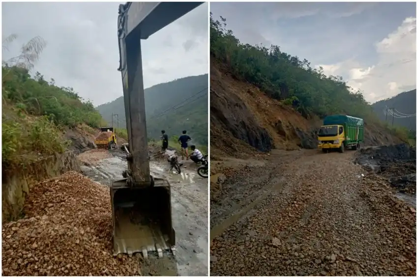 Longsor Jalinsum Sosopan-Sibuhuan Ditangani, Jalan Sudah Bisa Dilalui