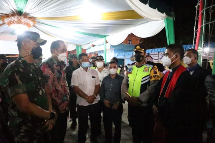 Wali Kota dan Forkopimda Tebing Tinggi tinjau pelaksanaan ibadah di beberapa gereja