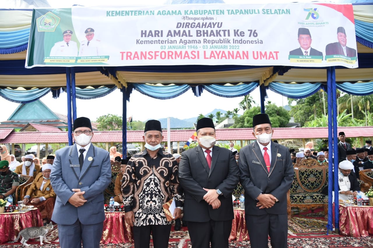 Peringati HAB Ke-76, Bupati Tapsel: Jayalah Kemenag Bertransformasi Dalam Pelayanan Umat