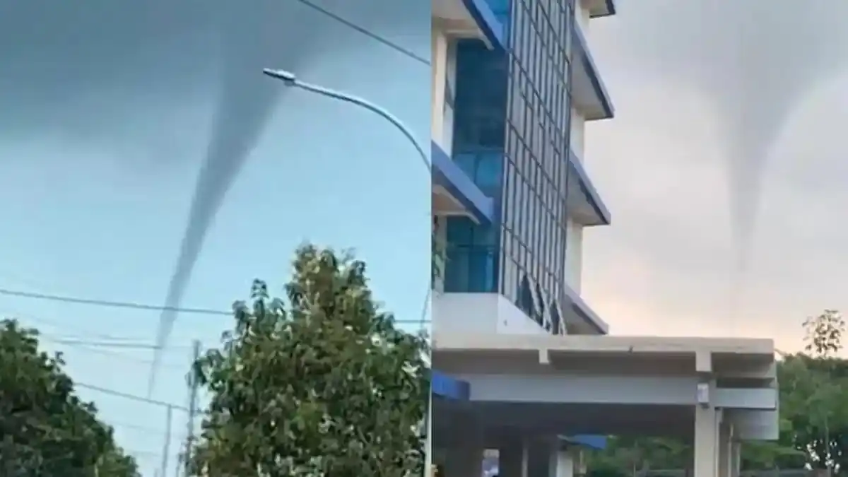 Angin Puting Beliung Muncul di Sekitar Kampus UTM Bangkalan