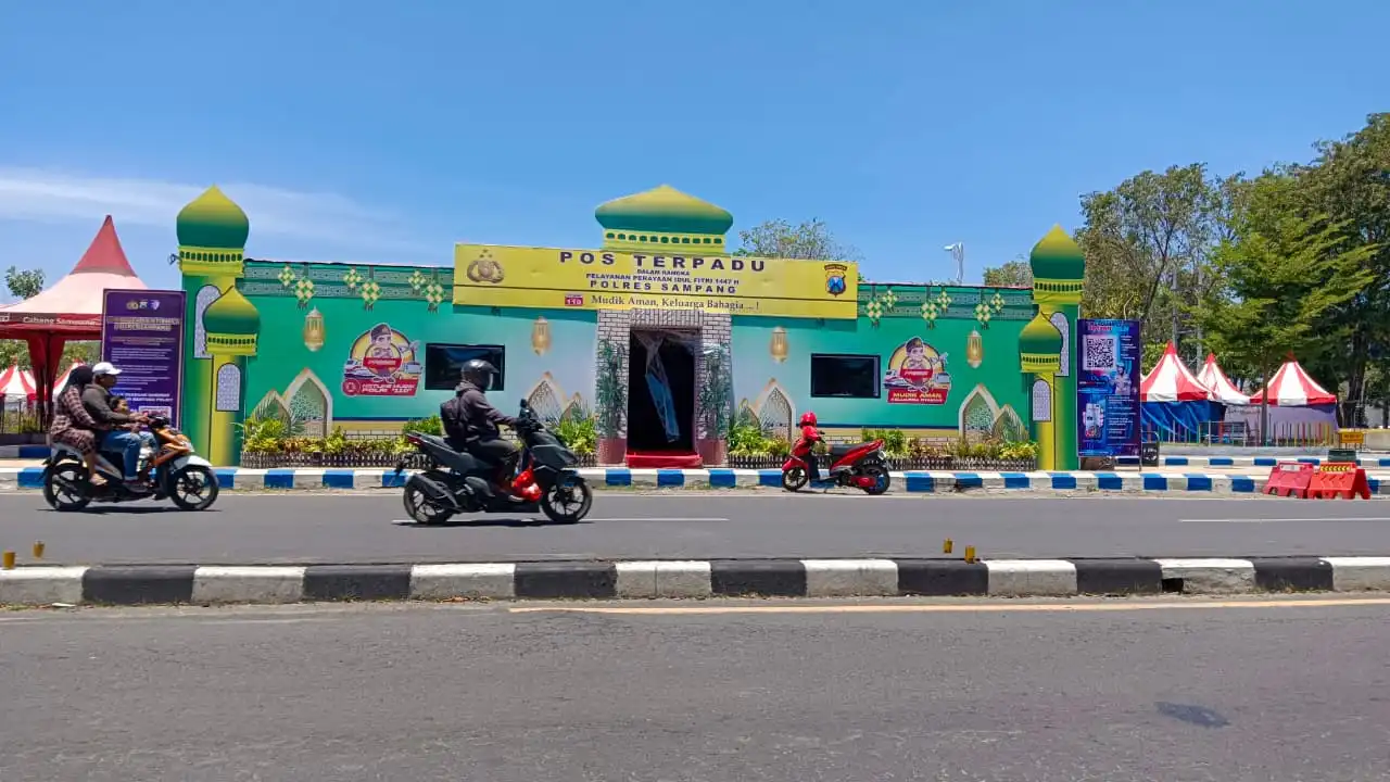  Polisi Siagakan 5 Pos Mudik Lebaran di Sampang, Imbau Pengendara Istirahat Jika Ngantuk