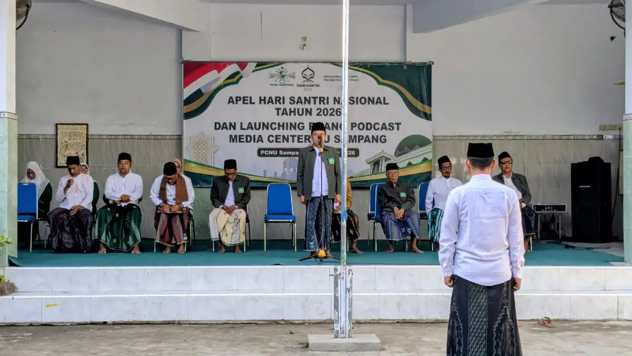 Pimpin Apel Hari Santri 2026, Ketua PCNU Sampang Tekankan Pentingnya Persatuan
