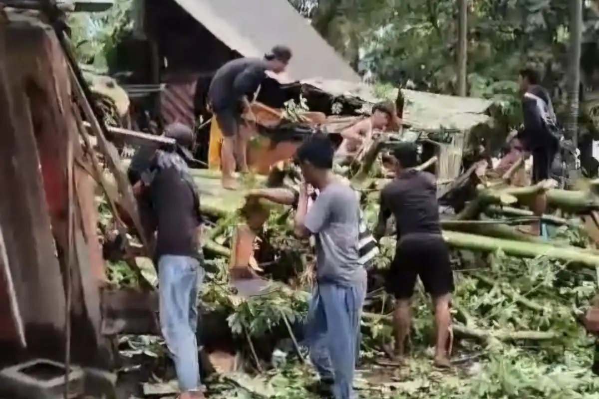Satu Keluarga di Pulau Sapeken Sumenep Ditimpa Pohon, Rumah dan Motor Hancur