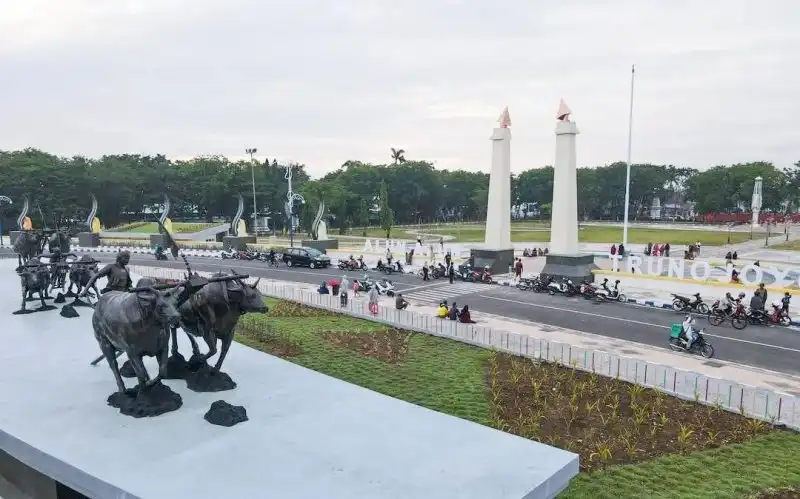 Kendala Anggaran, Kerusakan Fasilitas Air Mancur di Alun-alun Trunojoyo Sampang Dilakukan Bertahap