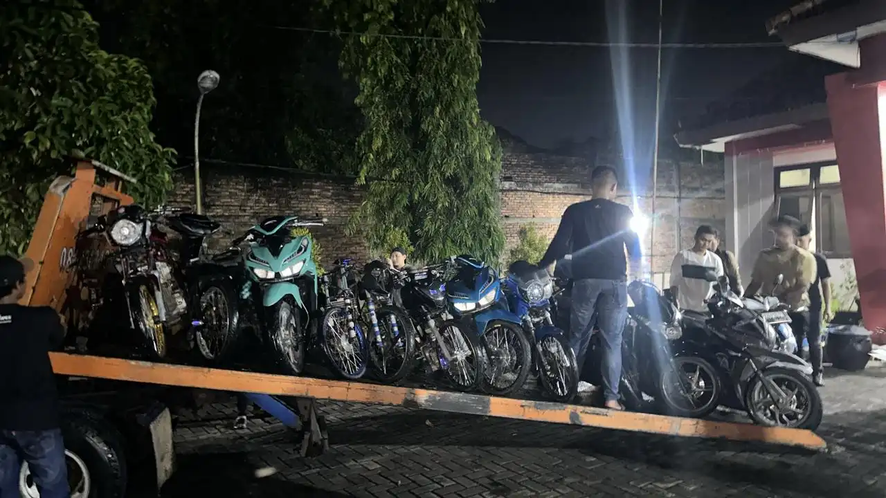 Operasi Cipta Kondisi, Polisi Sita 13 Sepeda Motor di Blega Bangkalan
