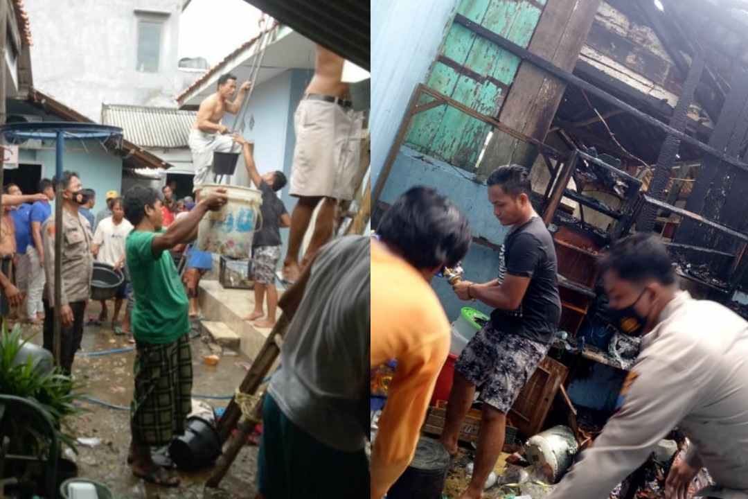 Akibat Konsleting Listrik Satu Rumah Warga Masaran Sampang Terbakar