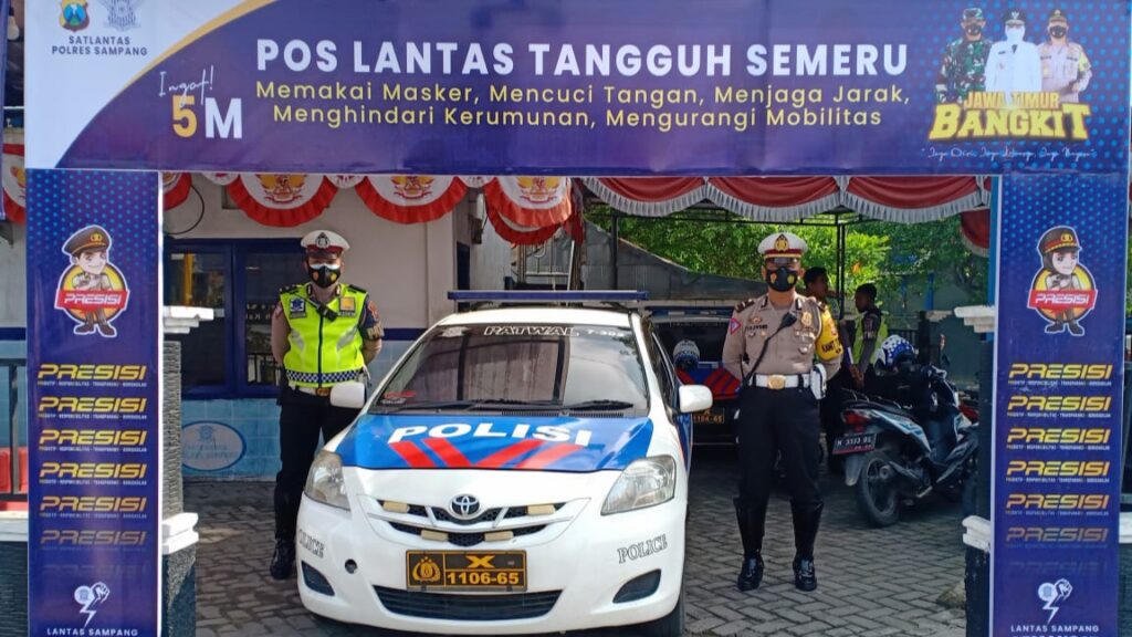 Satlantas Polres Sampang Mendirikan Pos Lantas Tangguh Semeru
