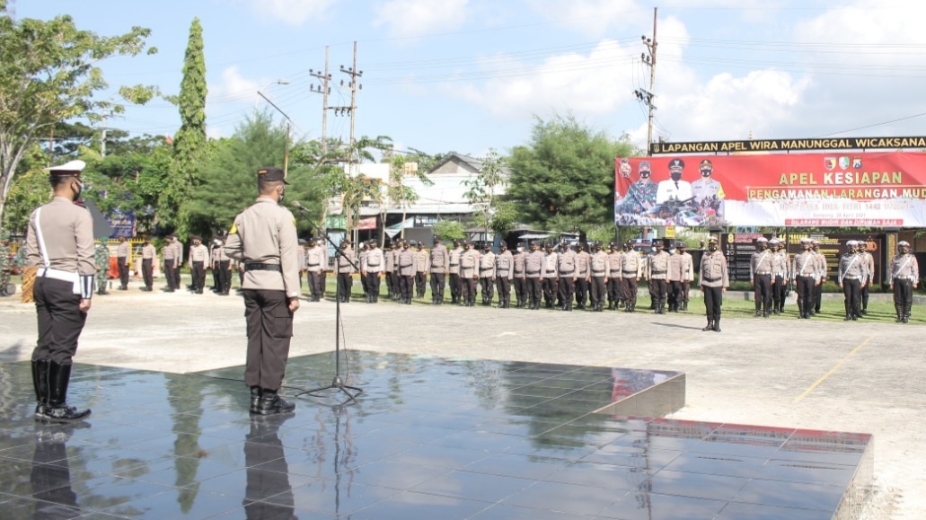 Polres Sampang Gelar Apel Kesiapan Pengaman Larangan Mudik Lebaran 2021