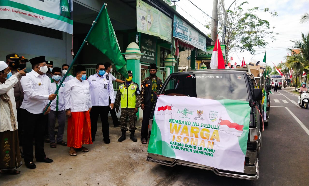 Bupati Sampang Apresiasi Satgas Covid-19 PCNU Bantu Warga Terdampak Virus Corona