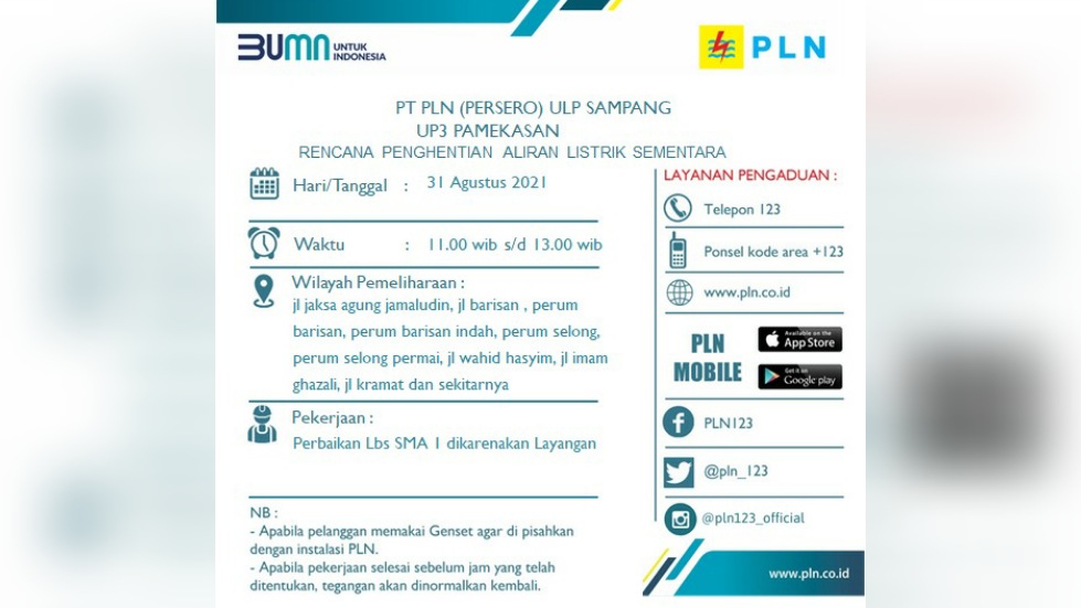 Akibat Layangan, Listrik Padam Berkali-Kali di  Wilayah Sampang