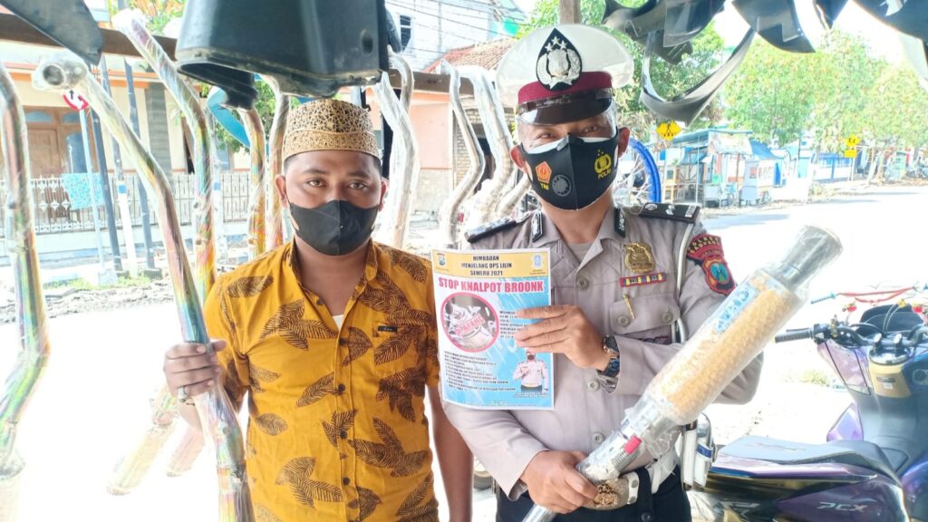 Satlantas Polres Sampang Himbau Bengkel dan Toko Spare Part Tak Jual Knalpot Brong