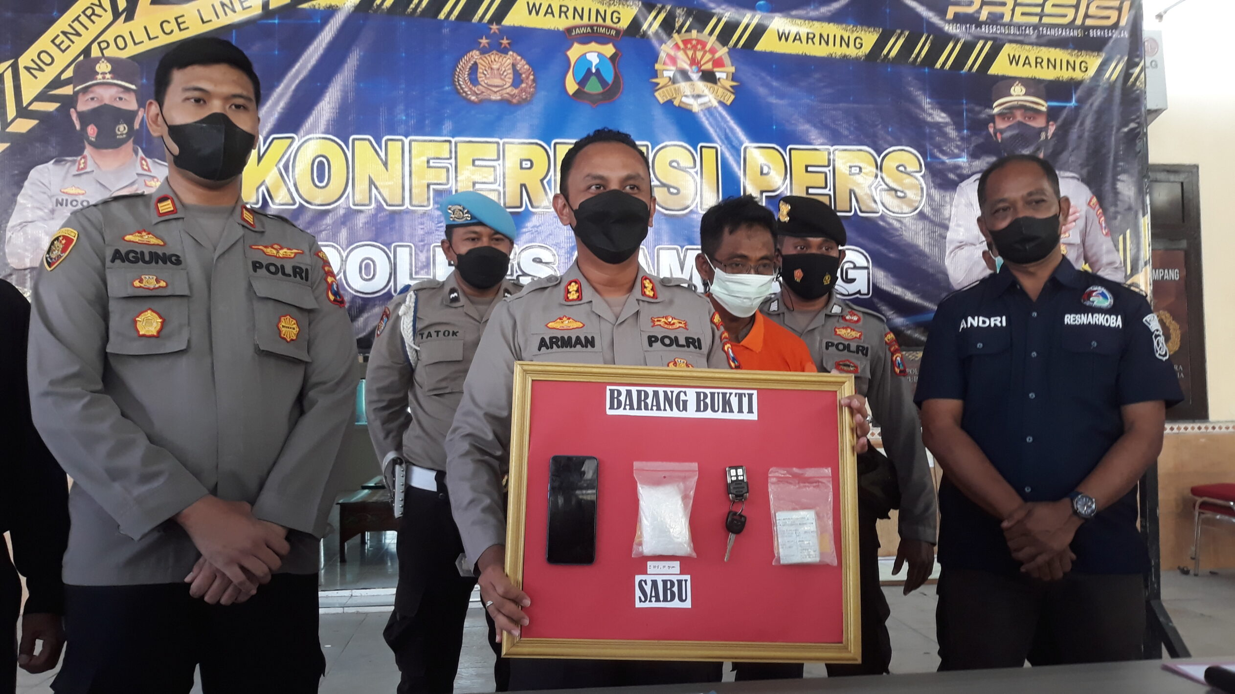 Tangkap 4 Orang Warga Jember, Polres Sampang Amankan 103,10 Gram Sabu