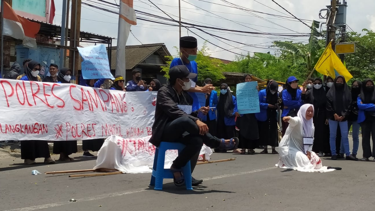 Gelar Aksi, Kopri PC PMII Sampang Nilai Polres Tak Mampu Tangani Kasus Kekerasan Seksual