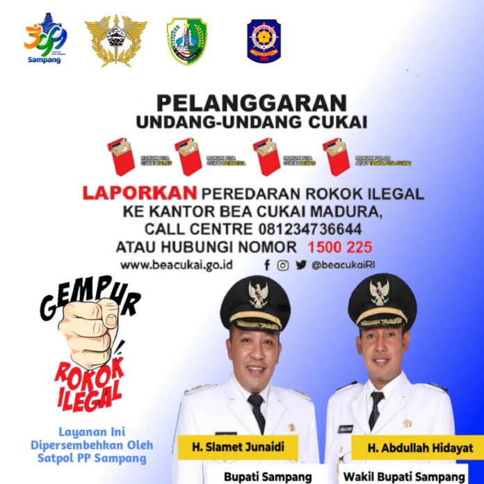 Satpol PP Deteksi 33 Merek Rokok Tanpa Cukai di Kabupaten Sampang
