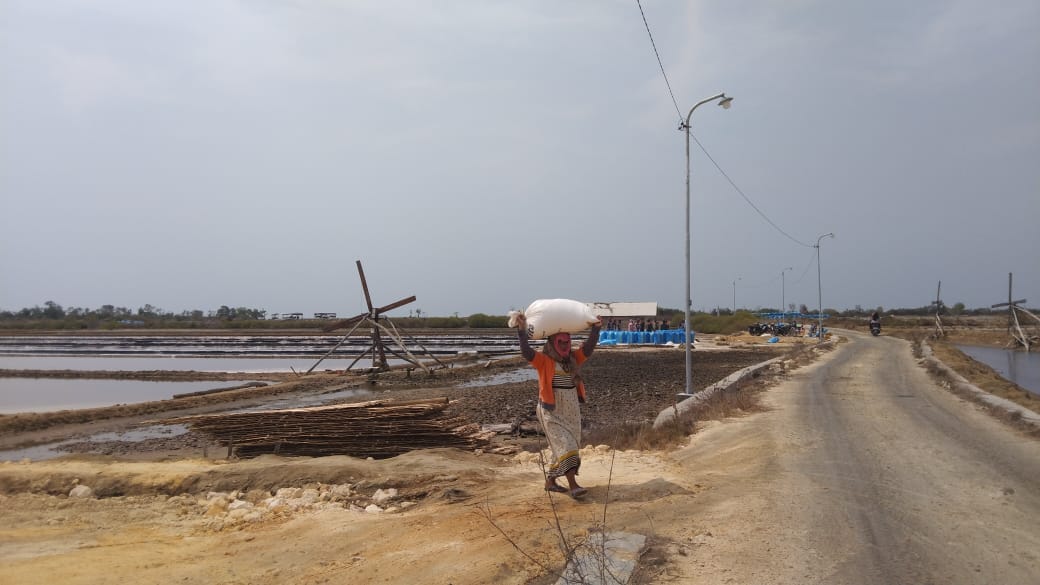 Harga Garam Merosot, Petani Garam di Sampang Merugi