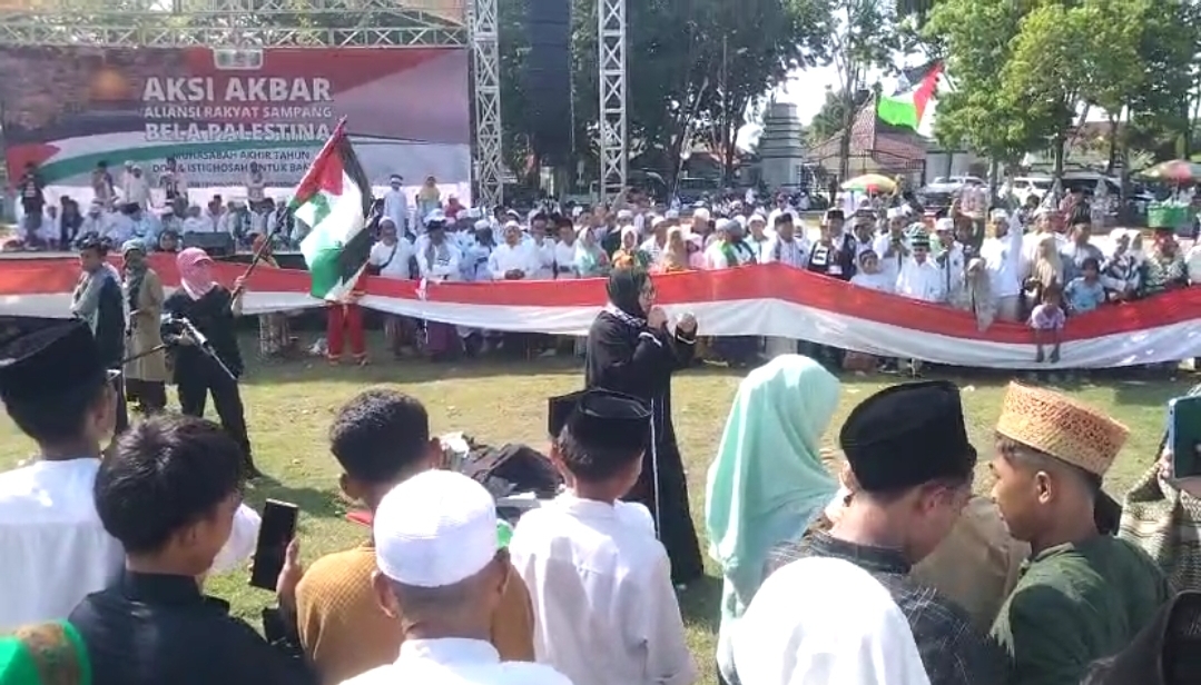 Ratusan Umat di Sampang Gelar Aksi Solidaritas Bela Palestina