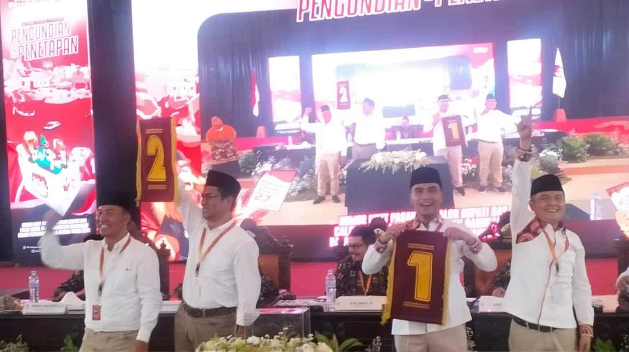 KPU Bangkalan Tetapkan Nomor Urut Paslon: Lukman-Fauzan 1, Mathur-Jayus 2