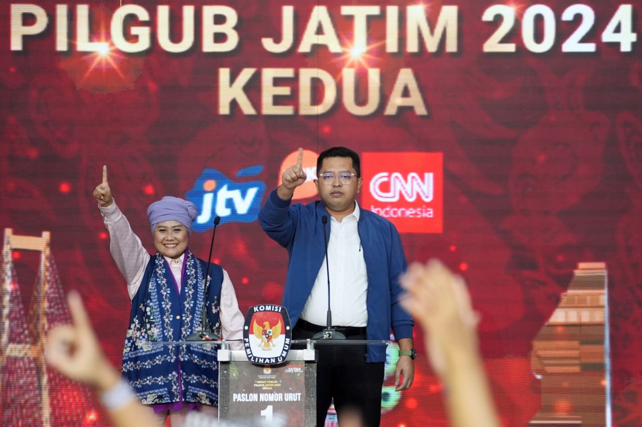 Debat Kedua Pilgub Jatim, Luluk-Lukman Janji Tidak Ada Penggeledahan KPK Lagi