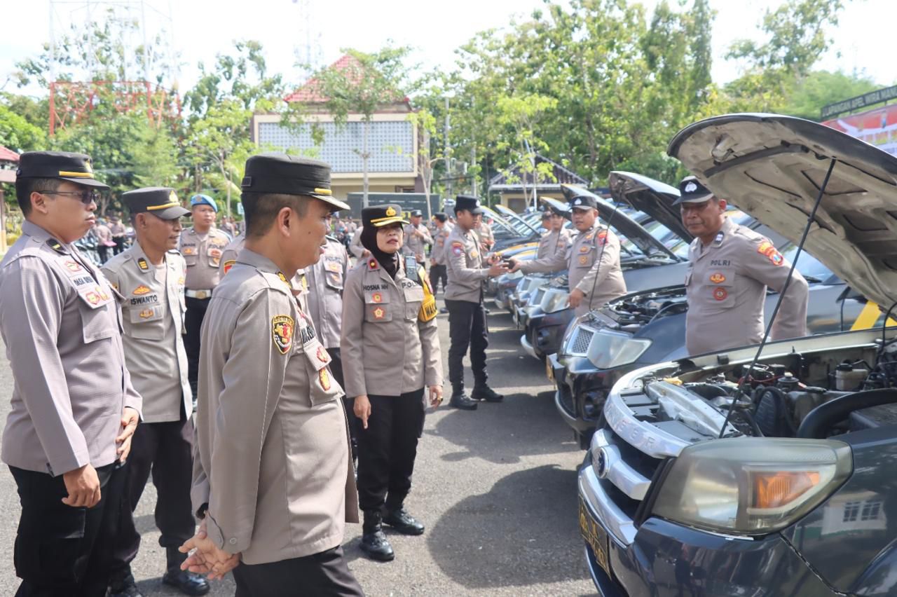 Polda Jatim Periksa Kendaraan Dinas Polres Sampang Jelang Pilkada 2024