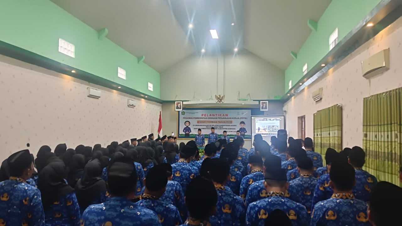 137 PPPK di Kemenag Sampang Dilantik Secara Daring, Menag: Upaya Digitalisasi dan Efisiensi Birokrasi