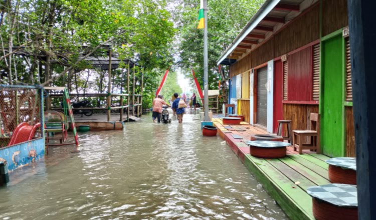 Air Laut Pasang, Wisata Mangrove dan Pelabuhan di Sampang Terendam