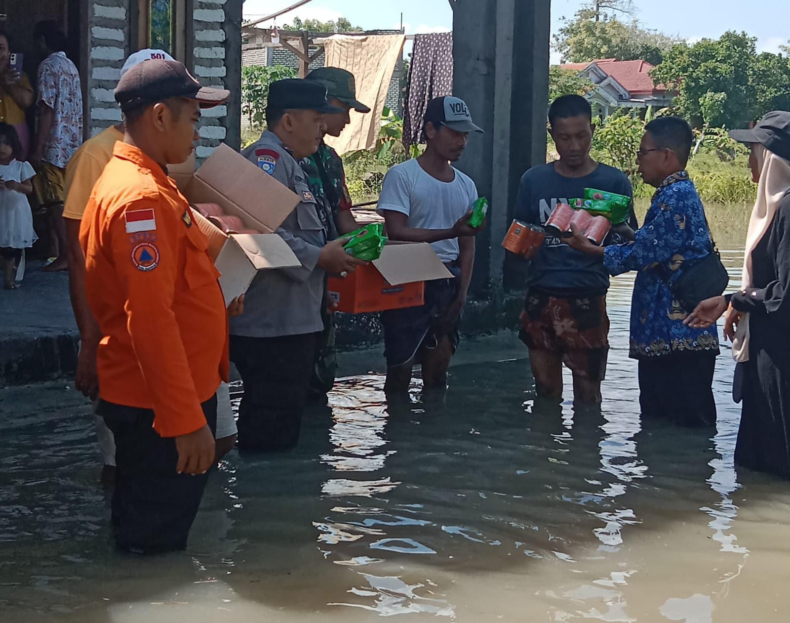 Banjir Genangan Air Hujan Terjang Desa Dharma Camplong, Tiga Dusun Tergenang