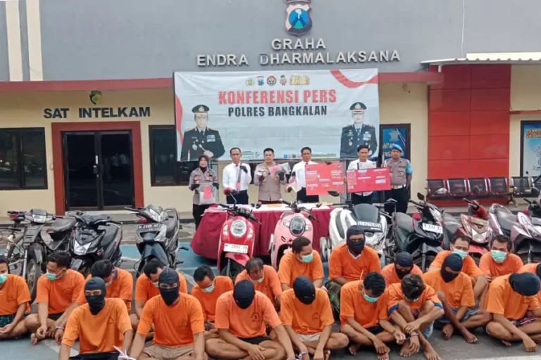 Pencurian Motor di Bangkalan Capai 34 Kasus Selama Bulan Juni