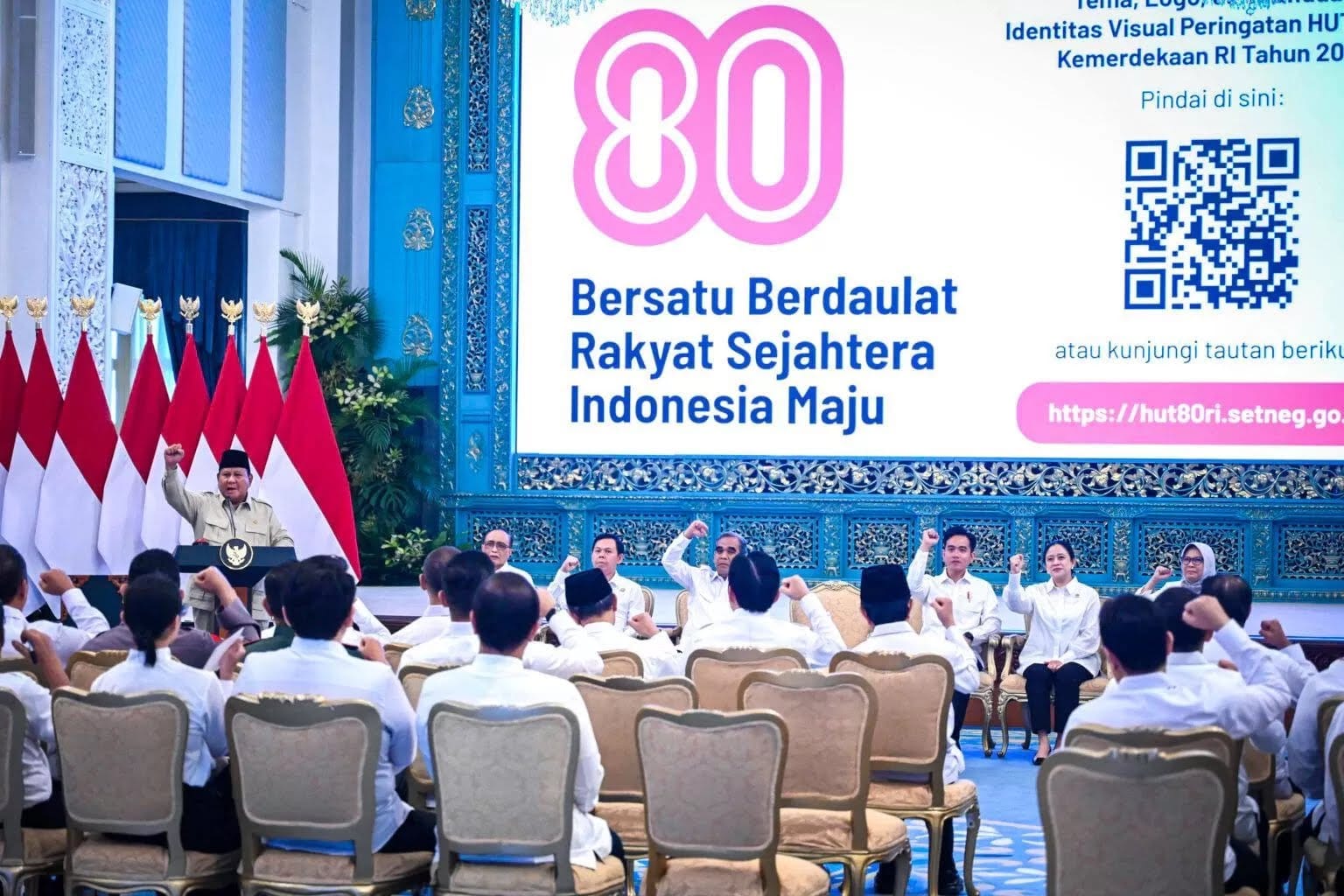 Presiden Prabowo Resmikan Logo HUT ke-80 Kemerdekaan RI 2025