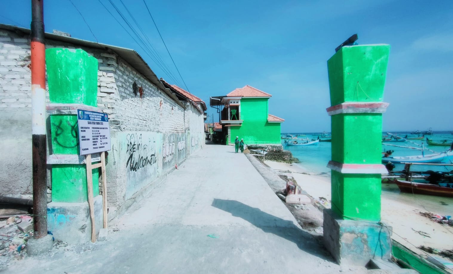 Tingkatkan Infrastruktur dan Ekonomi Warga, Pemdes Pulau Mandangin Bangun Jalan dari DD Tahap Pertama