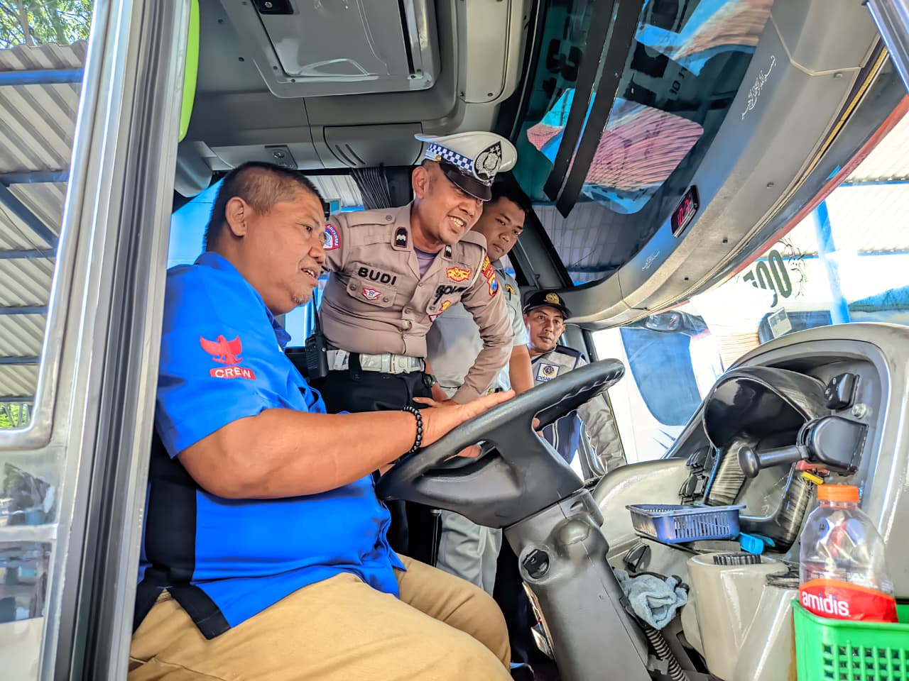 Satlantas Polres Sampang Gelar Ramp Check di Terminal Trunojoyo