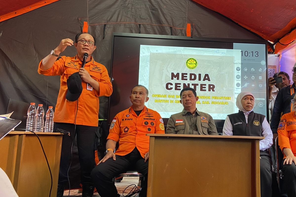 Tim SAR Berhasil Evakuasi Jenazah Kelima dari Reruntuhan Ponpes Al Khoziny Sidoarjo