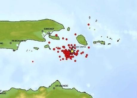BMKG Sumenep Catat 181 Gempa Susulan Pasca Magnitudo 6,5
