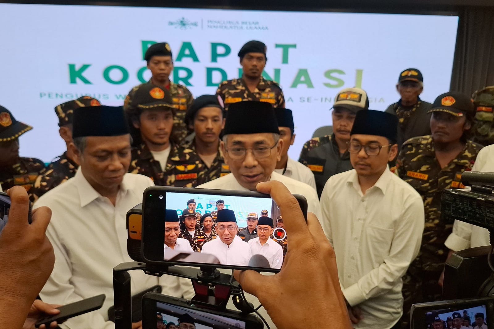 Konsolidasi dengan PWNU Se- Indonesia di Surabaya, Gus Yahya: Mereka Menolak Saya Mundur 
