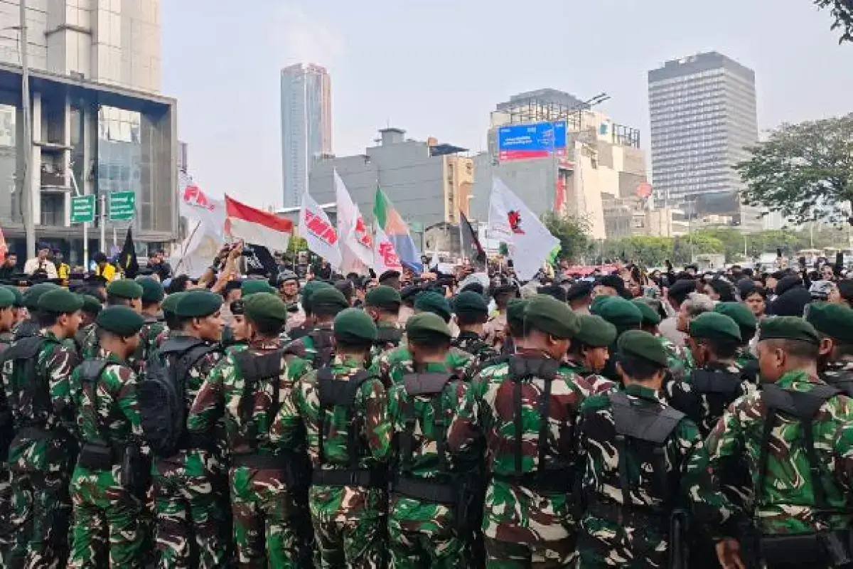 TNI dan Komcad Ikut Kawal Demo Dikritik Koalisi Sipil, Ini Respons Tegas Polisi