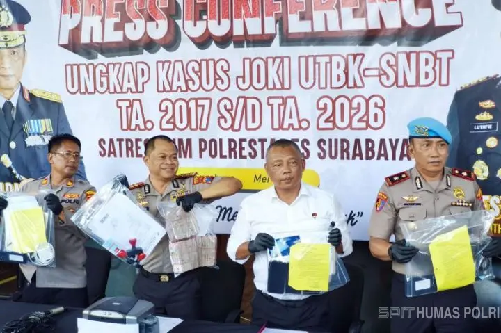 Gunakan Kamera Mikro, 14 Tersangka Joki UTBK Diringkus Polrestabes Surabaya