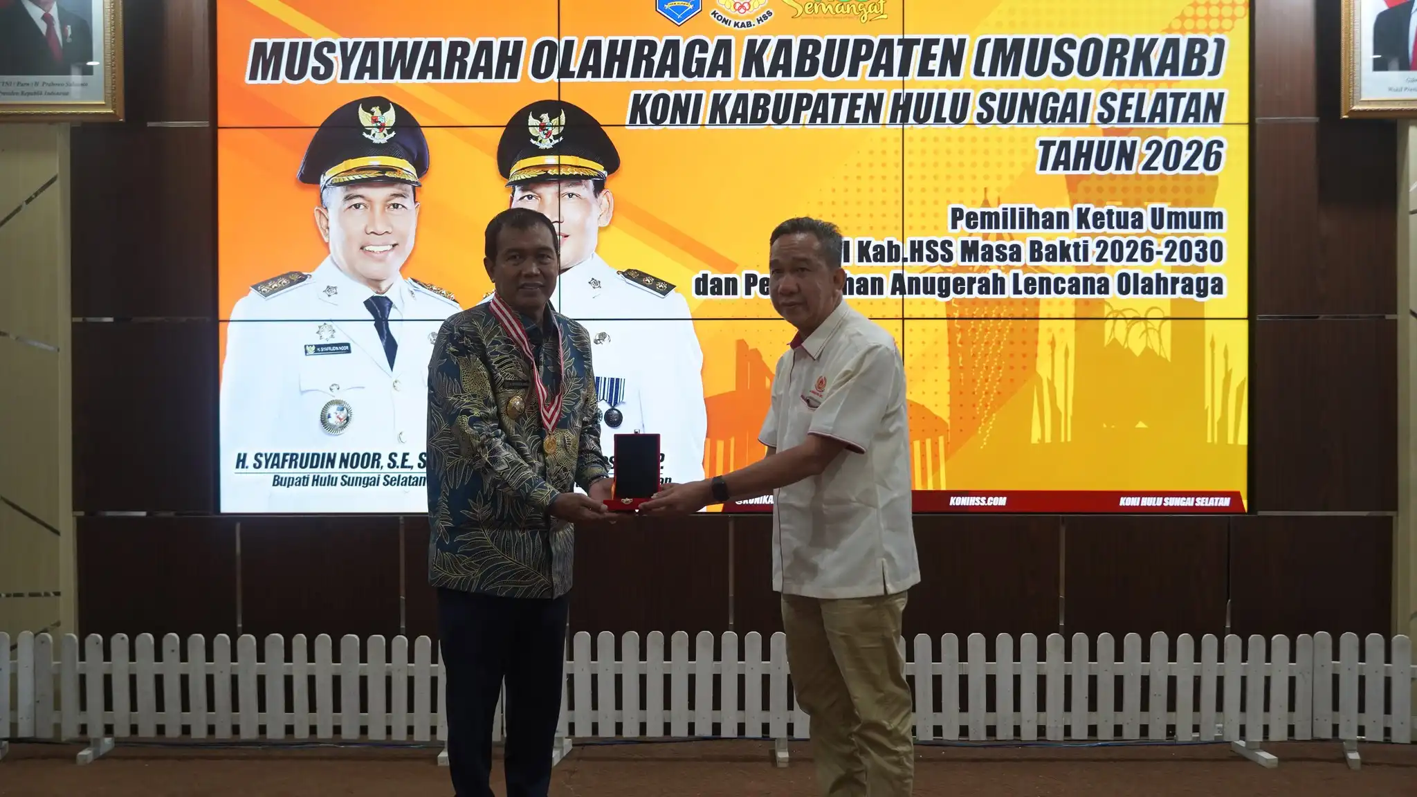 Musorkab KONI HSS 2026–2030 Digelar, Anugerah Lencana Olahraga 2025 Turut Diserahkan