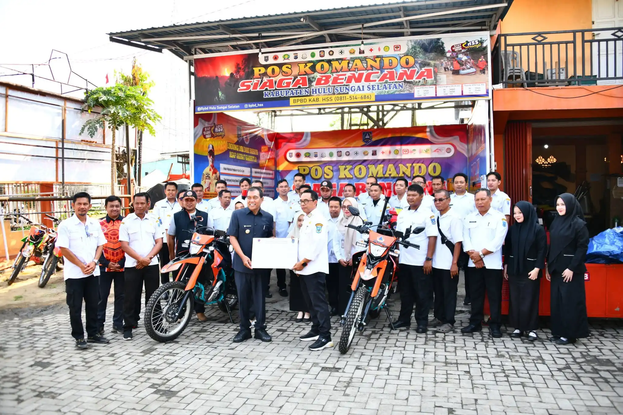 BNPB Serahkan Bantuan Karhutla ke HSS, 9 Peralatan Baru Dukung Kesiapsiagaan Musim Kemarau