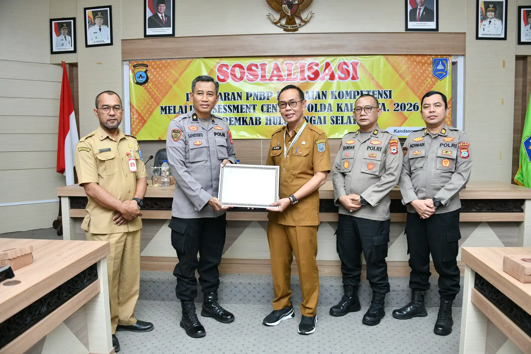 Pemkab HSS Ikuti Sosialisasi Assessment Center Polri untuk Penguatan Kompetensi ASN