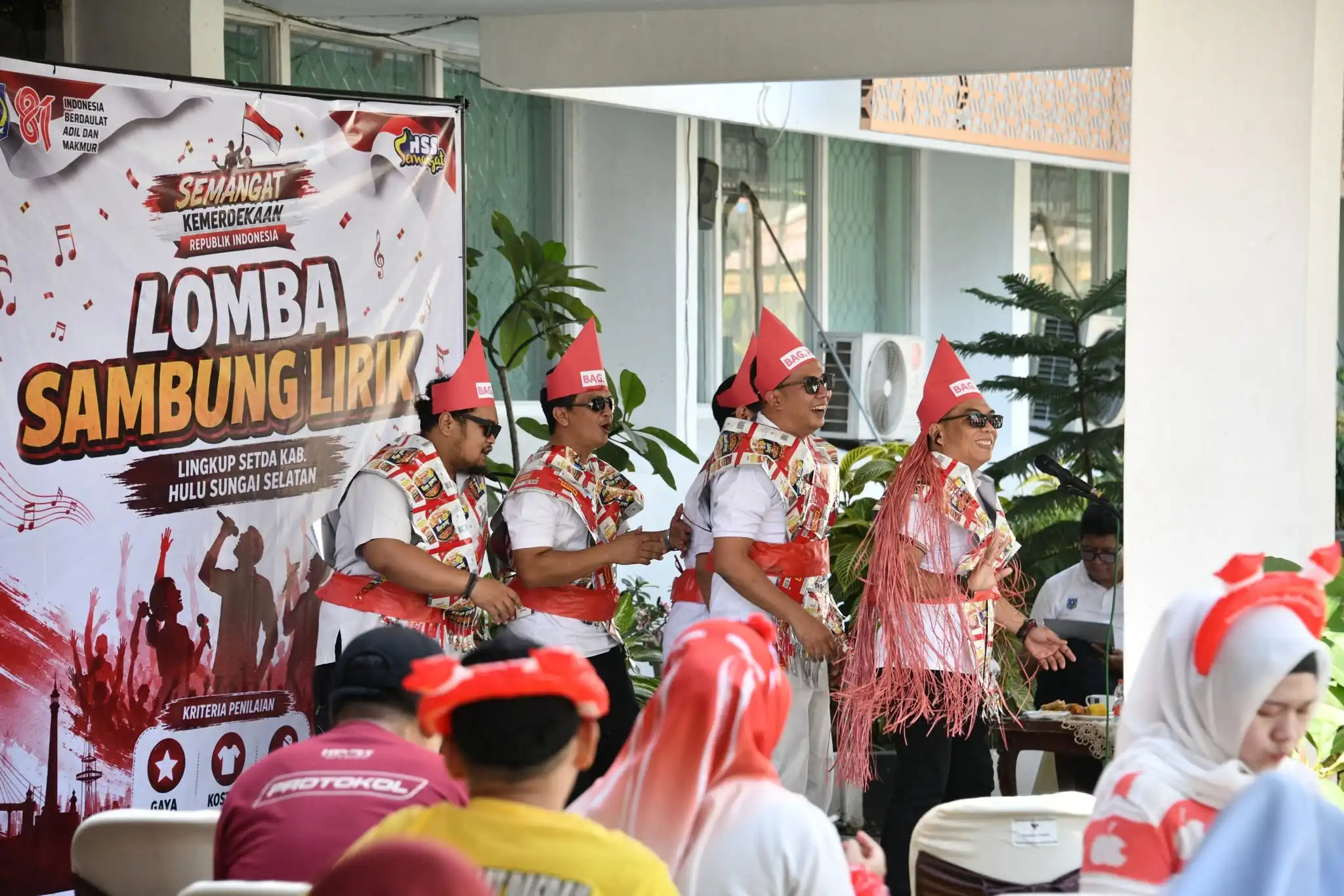 Semarak HUT ke-81 RI, Setda HSS Gelar 3 Lomba Seru dan Sepeda Santai