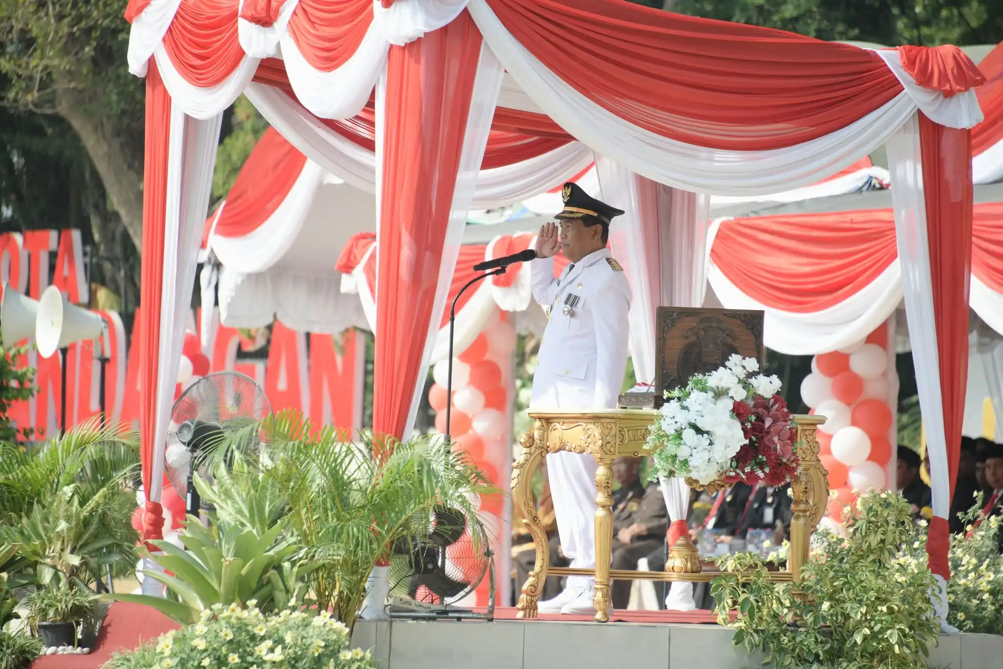 Peringatan HUT ke-81 RI di HSS, Bupati Pimpin Upacara Detik-Detik Proklamasi di Kandangan