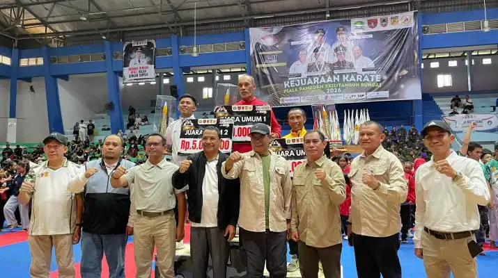 Tanah Laut Juara Umum Kejuaraan Karate Piala Pangdam XXII Tabun Bungai 2026