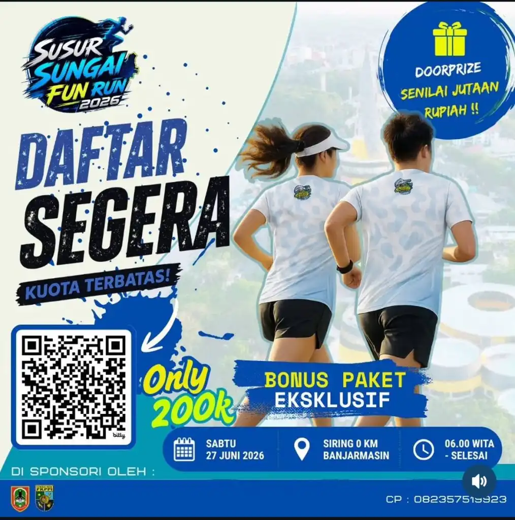 Susur Sungai Fun Run 2026 Siap Digelar, Hadiah Rp50 Juta Menanti Peserta