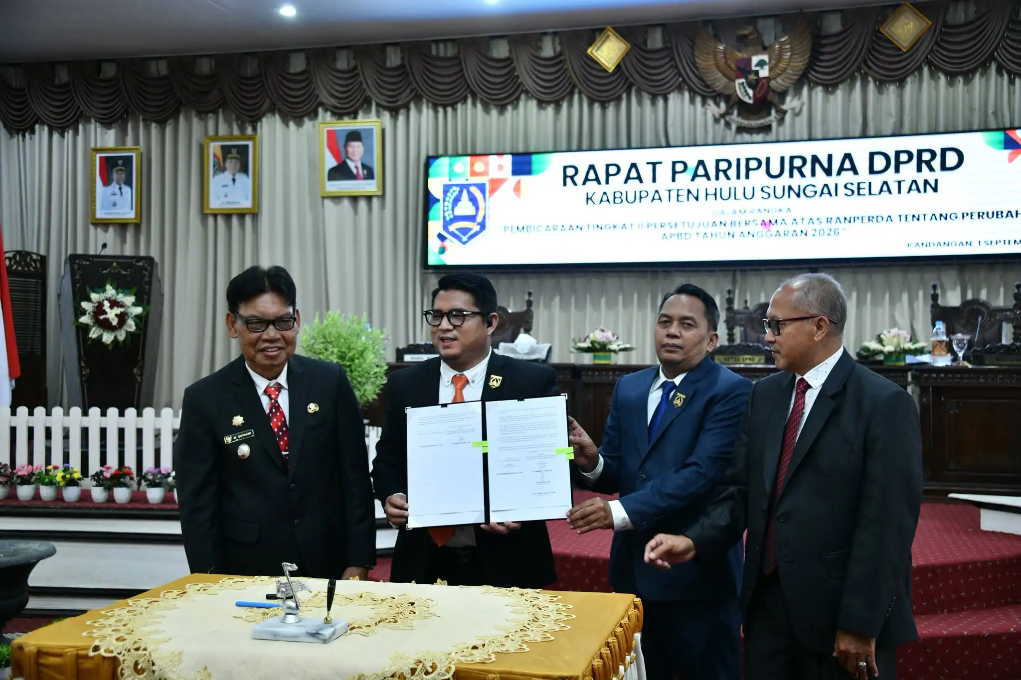 Perubahan APBD HSS 2026 Disepakati, Pemkab dan DPRD Dorong Program Pembangunan Lebih Efektif