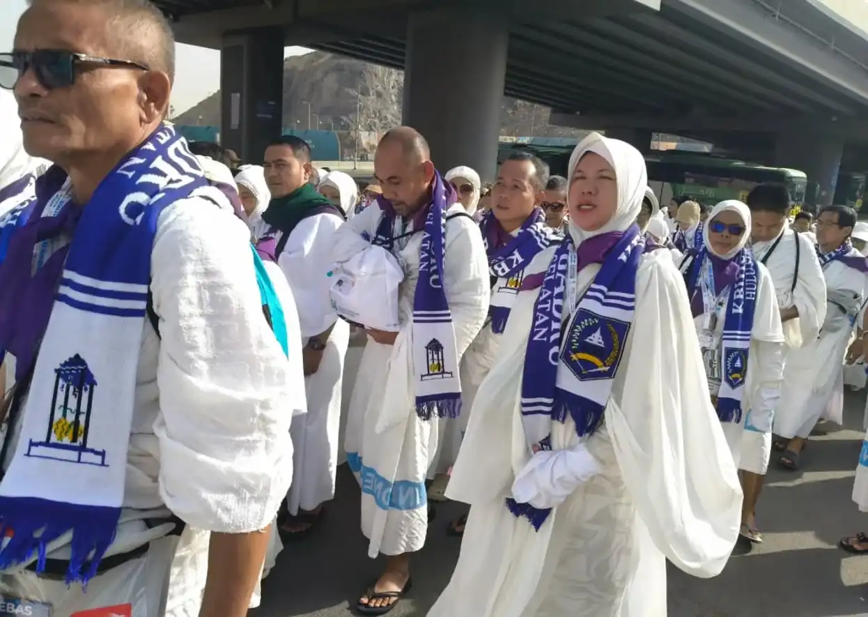 Jemaah Haji Kloter 12 HSS Jalani Umrah Wajib di Mekkah