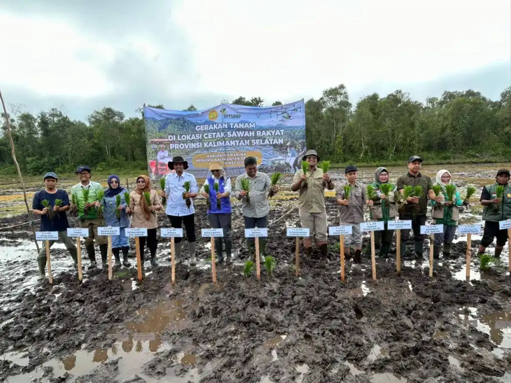 Gerakan Tanam Padi Digelar di Banjar, Kalsel Kejar Target Swasembada Pangan