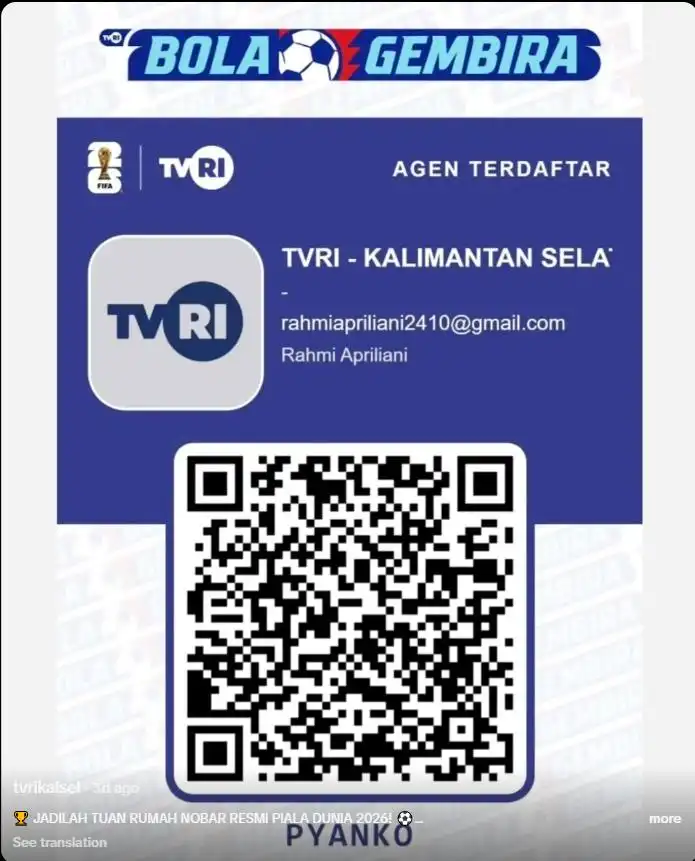 TVRI Buka Pendaftaran Nobar Resmi Piala Dunia 2026 untuk Kafe hingga Hotel