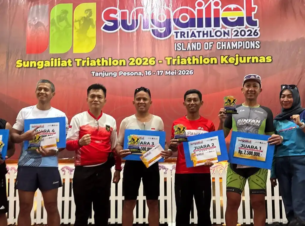 FTI Kalsel Bawa Pulang 4 Medali dari Kejurnas Triathlon 2026 di Bangka Belitung