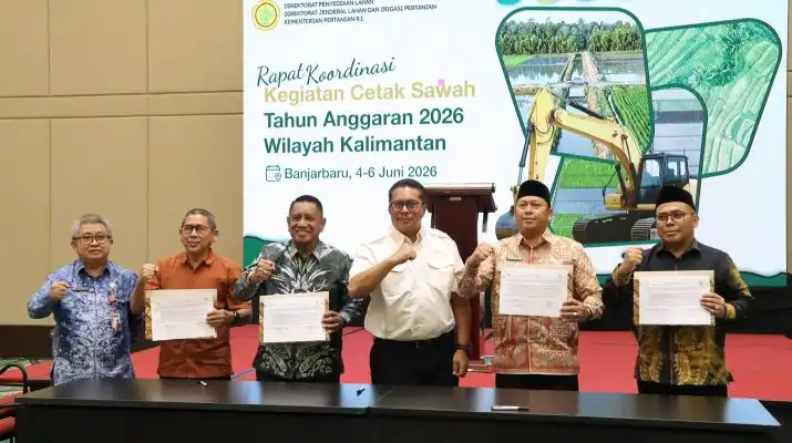 Kalsel Tancap Gas Cetak Sawah 2026, Target Produksi Beras Tembus 1,3 Juta Ton