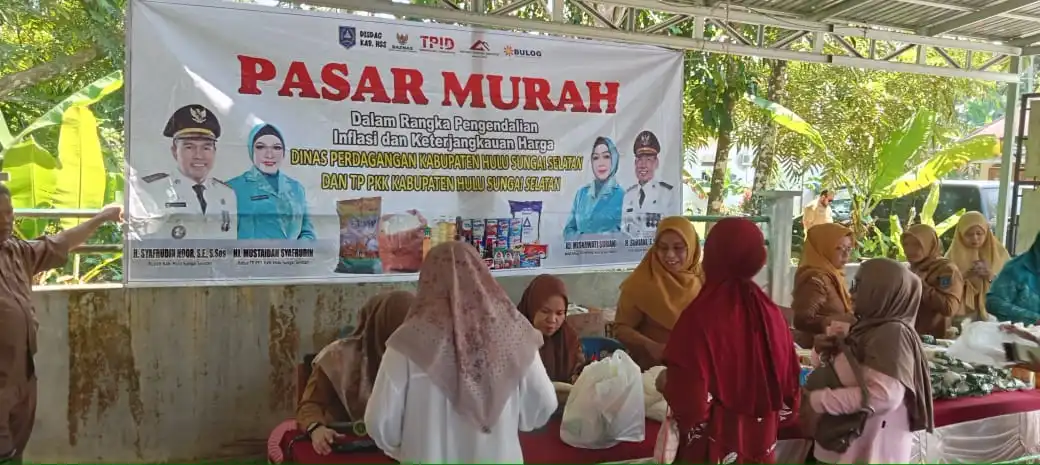 Pasar Murah Digelar di 11 Titik HSS, Warga Serbu Lokasi Perdana di Tabihi